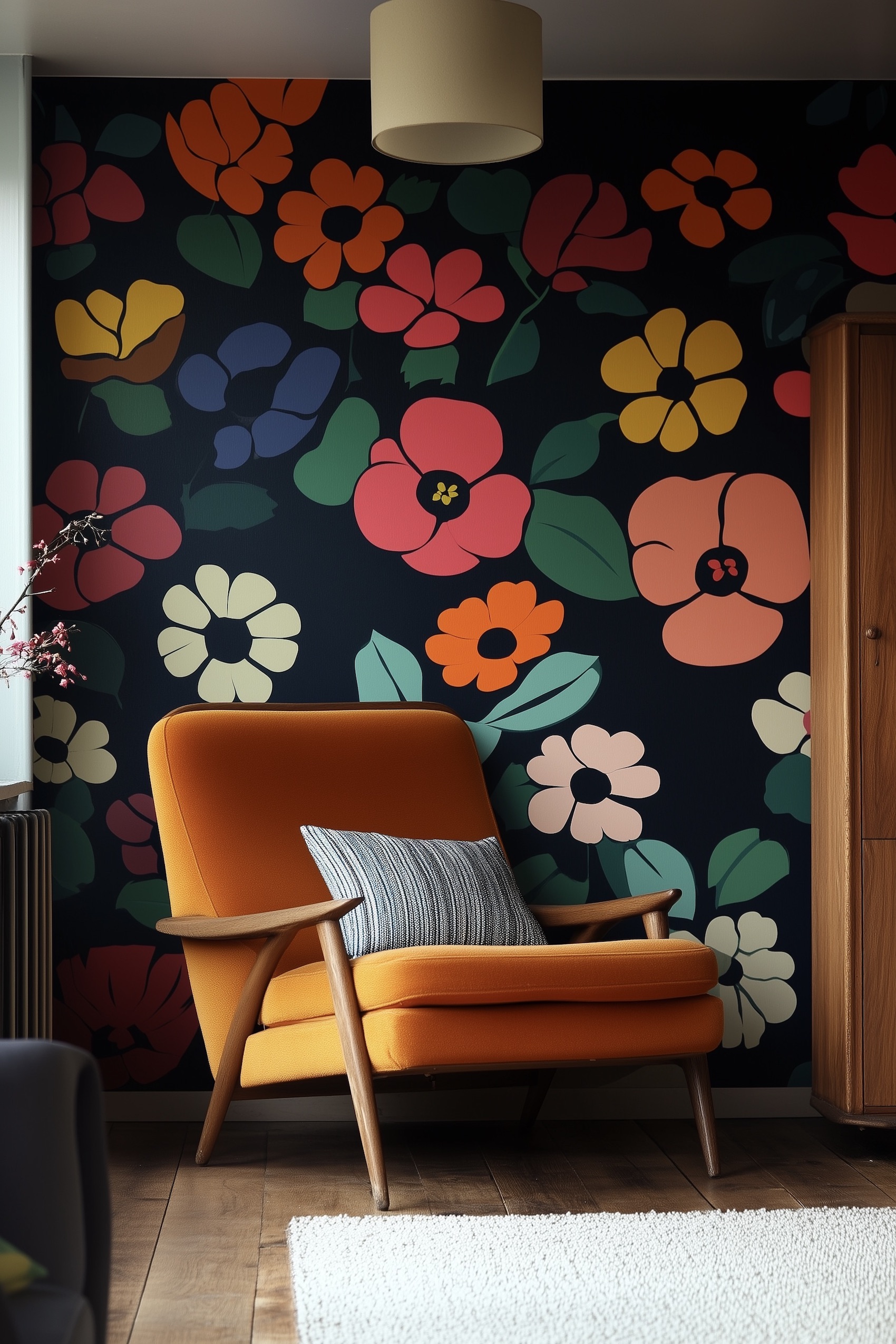 papier peint floral moderne pop xxl