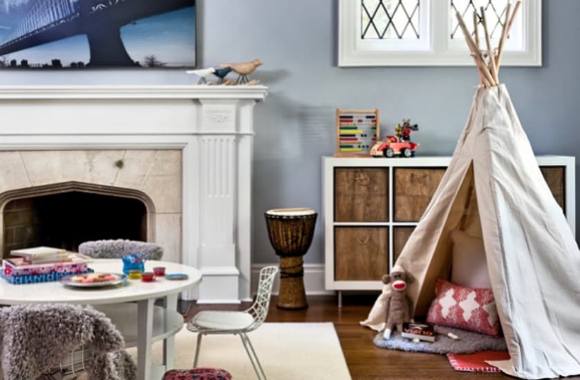 tipi pour une chambre d'enfant décoration cabane deco teepee kid.