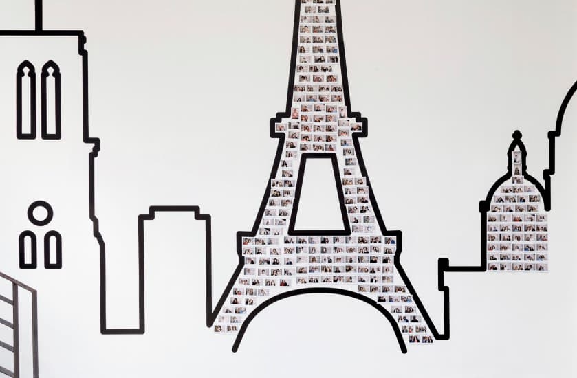 dessin asking tape tour eiffel mur