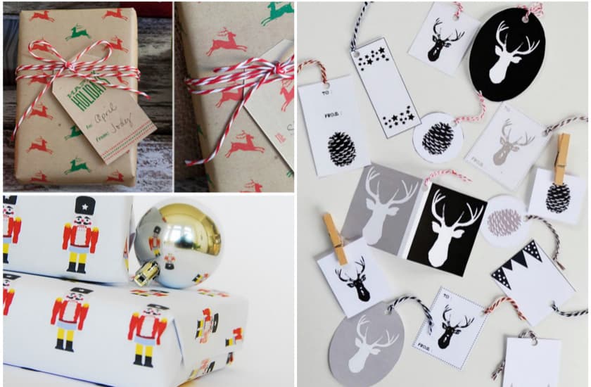 papier cadeau a imprimer telecharger gratuitement renne