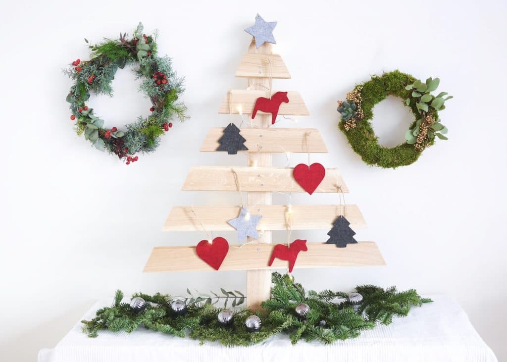 DIY sapin de noel en bois parquet upcycling