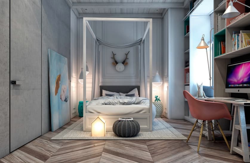 pouf tricot chambre tasse d'appoint