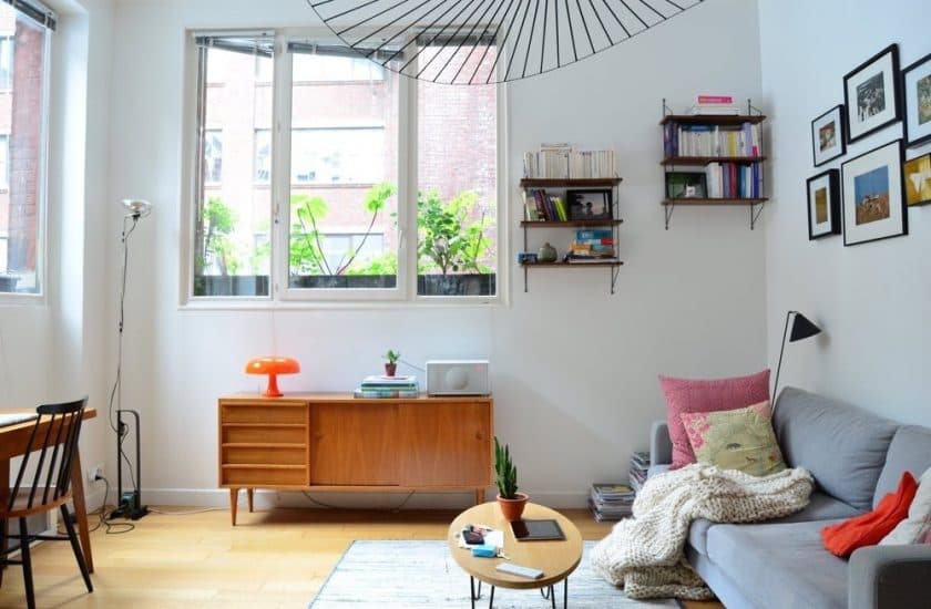 loft parisien salon vintage scandinave 50s