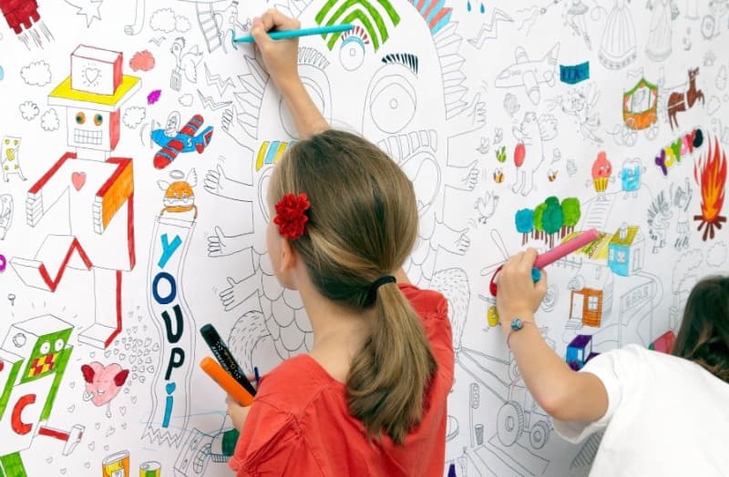 papier peint a dessiner coloriage enfant