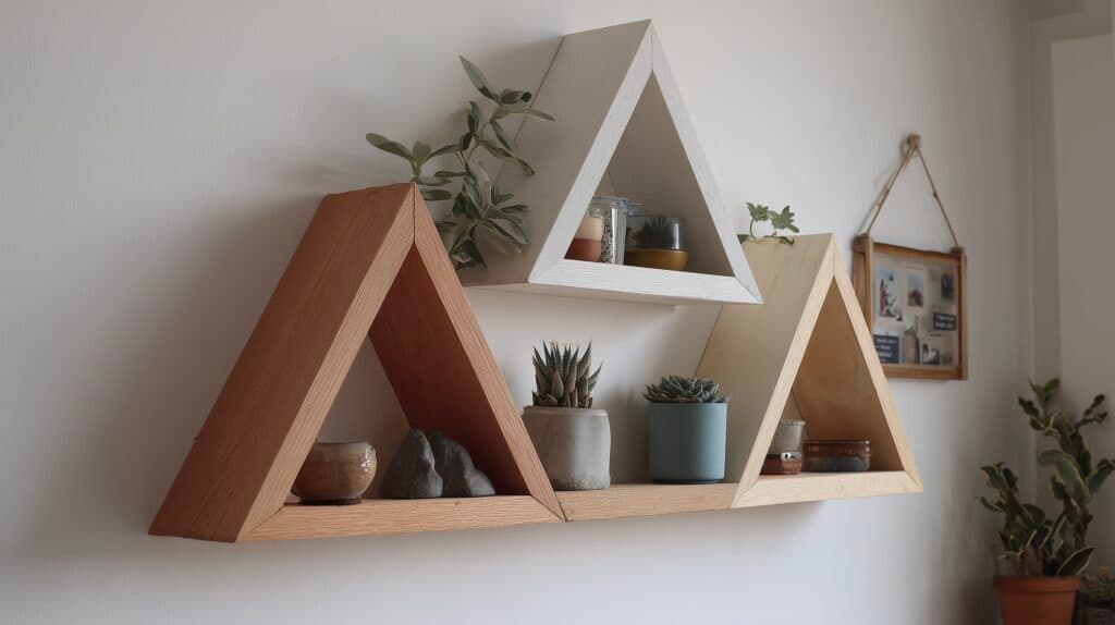 diy étagère triangle à fabriquer soi-même
