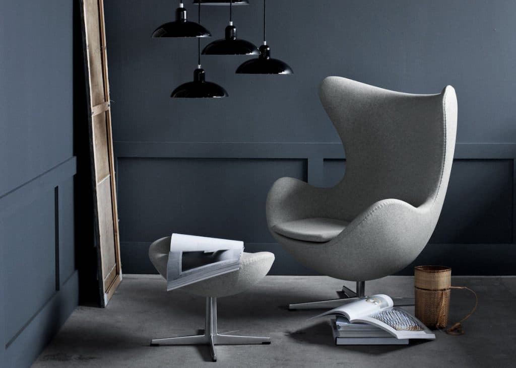 icone design des années 50 le fauteuil Egg dArne Jacobsen
