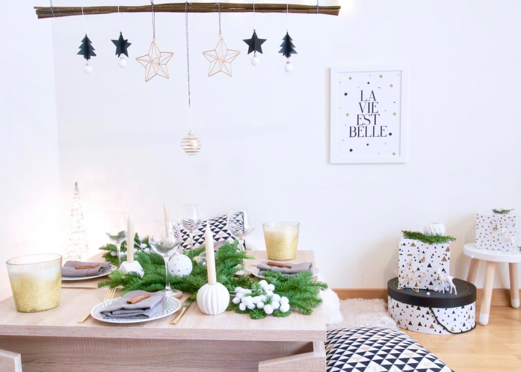 Inspiration déco table de Noël entre amis