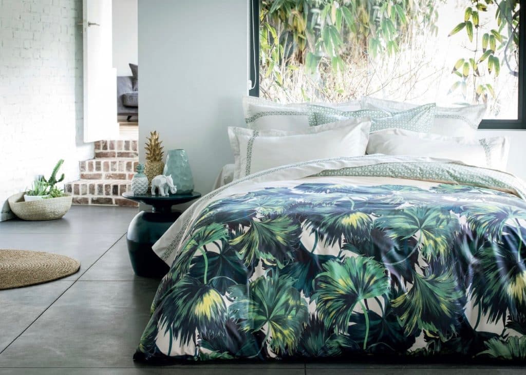 chambre tropicale ambiance urban jungle