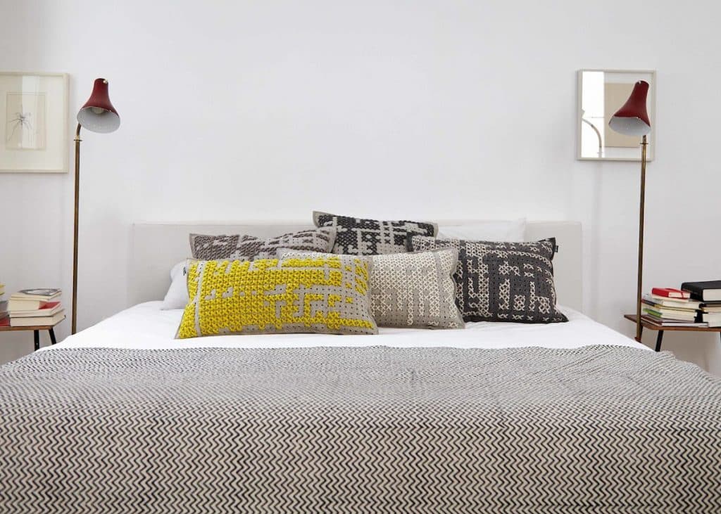 déco point de croix xxl coussin scandinave