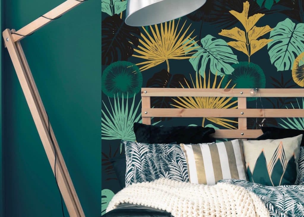 papier peint magnétique esprit jugnle monstera feuille