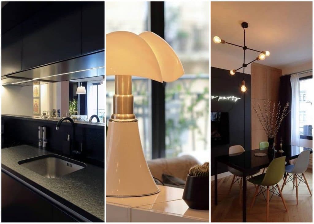 cover appartement chic parisien quai dorsay pipistrello cuisine noire