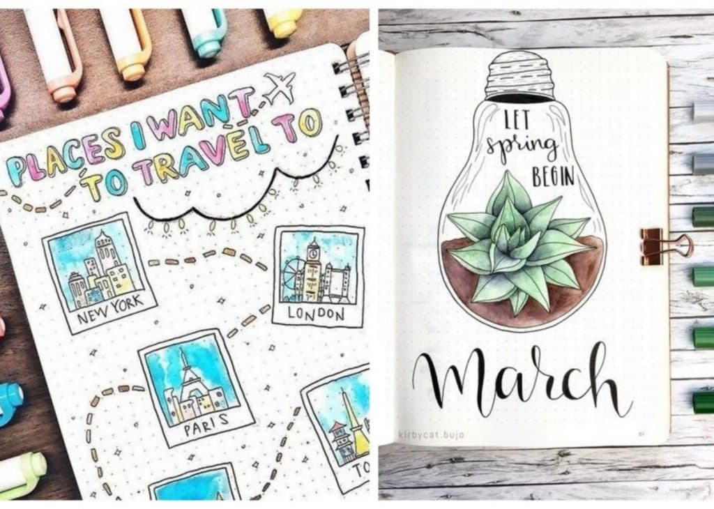 calligraphie bullet journal avis mois mars shopping blog déco clemaroundthecorner