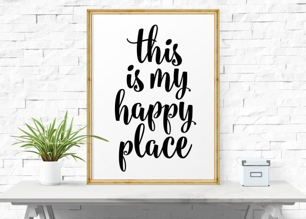 motivational quotes blog déco hygge cadre happy place