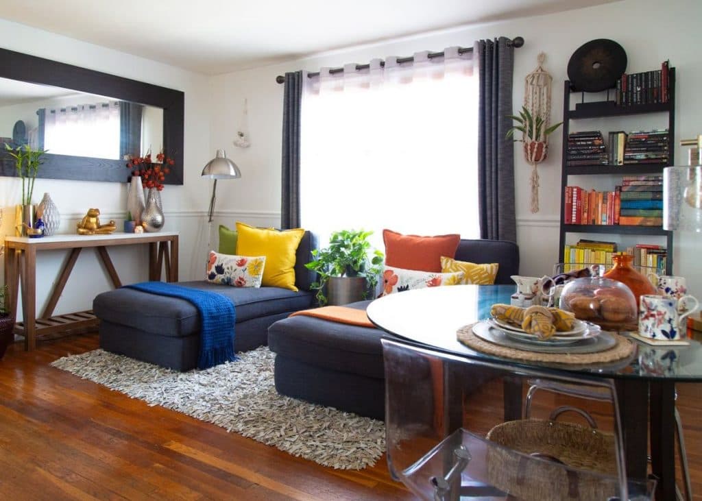 appartement minimaliste vue salon salle à manger clemaroundthecorner blog déco