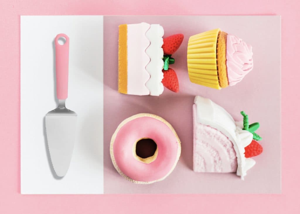 cuisine multicolore ustensile cupcake rose millennial pink kitchen - blog déco - clem around the corner