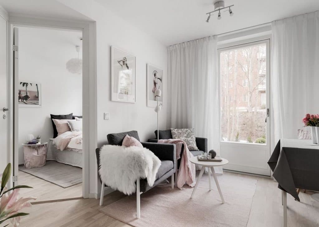 déco gris rose appartement scandinave - blog déco - clem around the corner