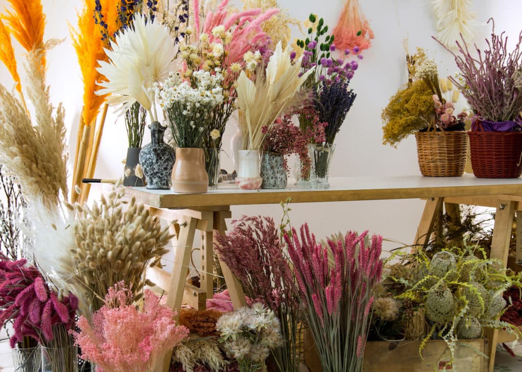 fleurs séchées bouquet décoration florale boho bohème - blog déco - clem around the corner