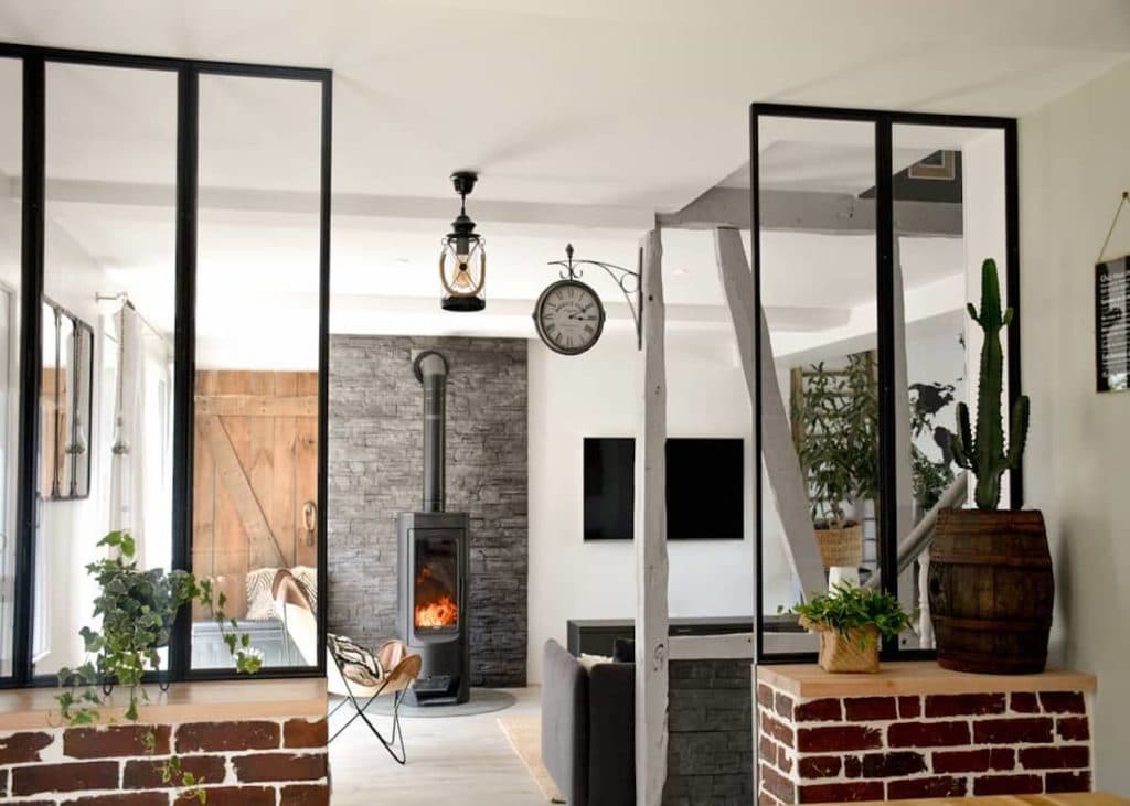 visite déco tendance industrielle Loisel Industry salon verrière - blog déco - clematc