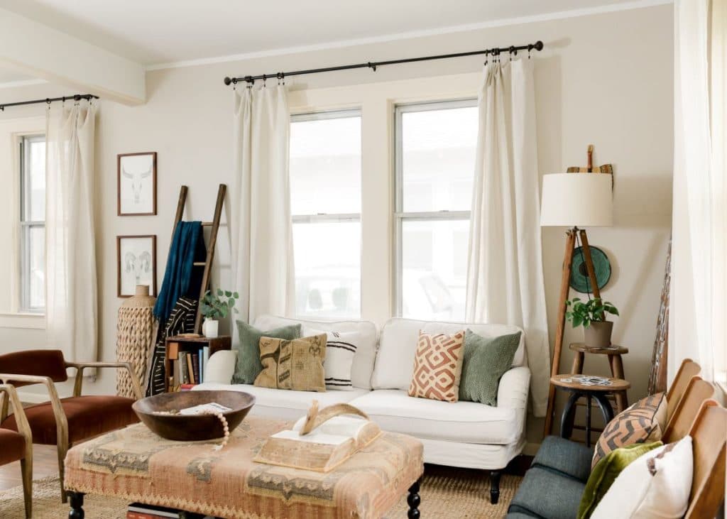 appartement texas salon blanc épuré rustique