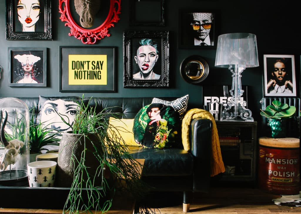 appartement noir idée décoration original éclectique touche rock gothique gipsy - blog déco - clem around the corner