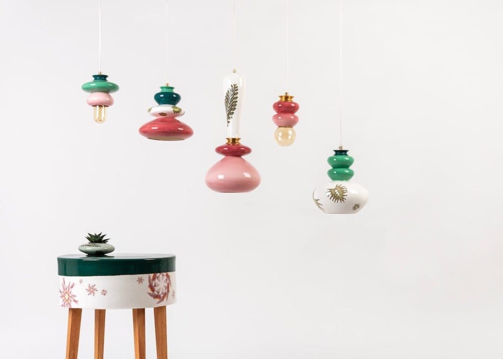 décoration tendance de l'accumulation luminaire suspension porcelaine fait main - blog déco - clem around the corner