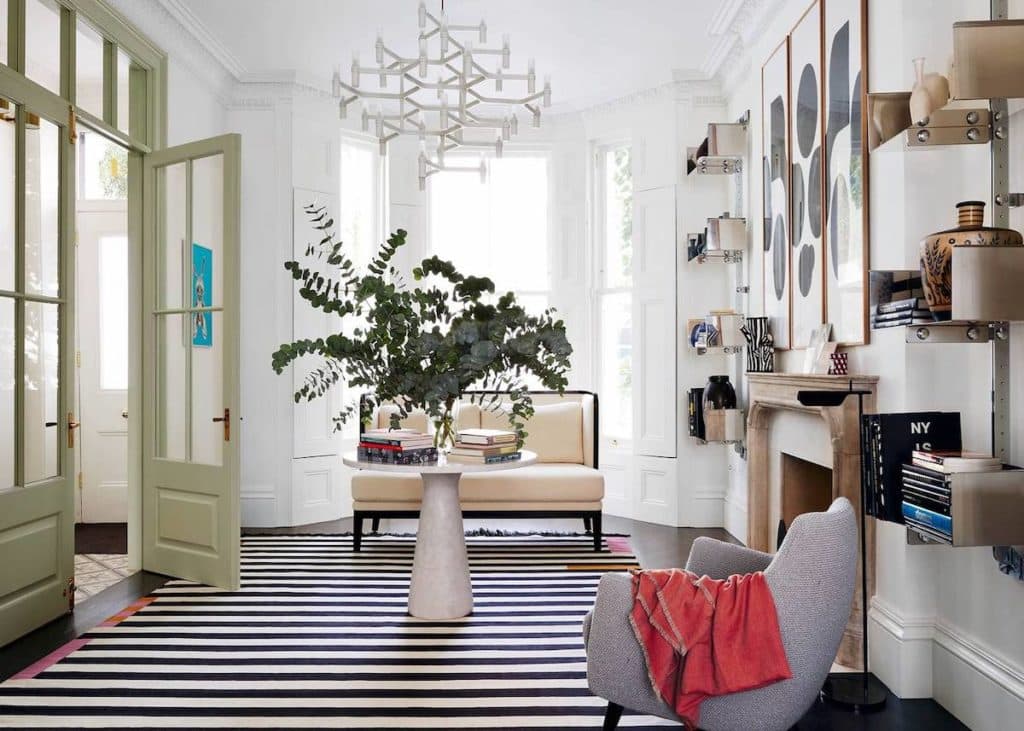 maison anglaise pièce de vie sobre chic lumineux vintage