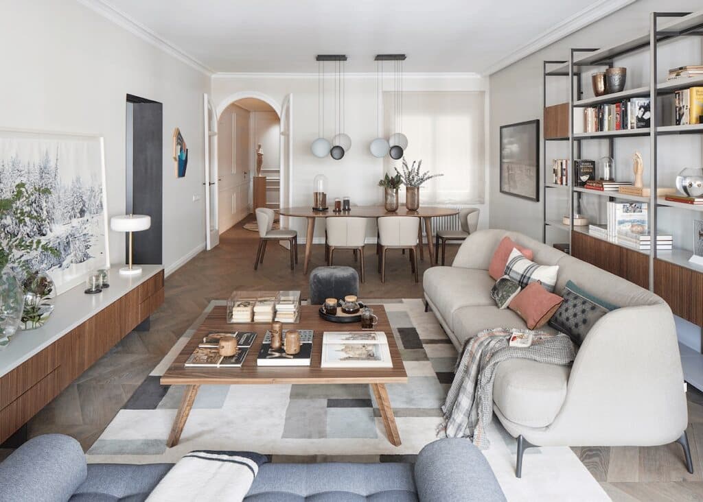 appartement Eixample salon néo style 50s - blog déco - clem around the corner