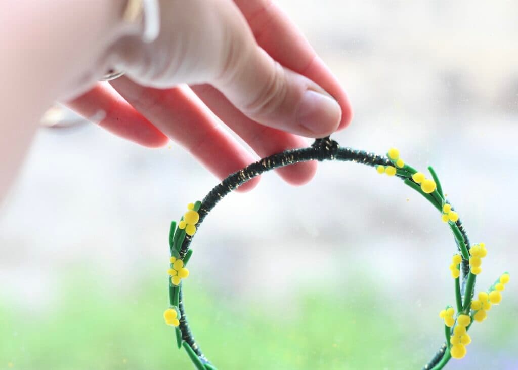 diy couronne de fleurs mimosa - blog création déco - clem around the corner