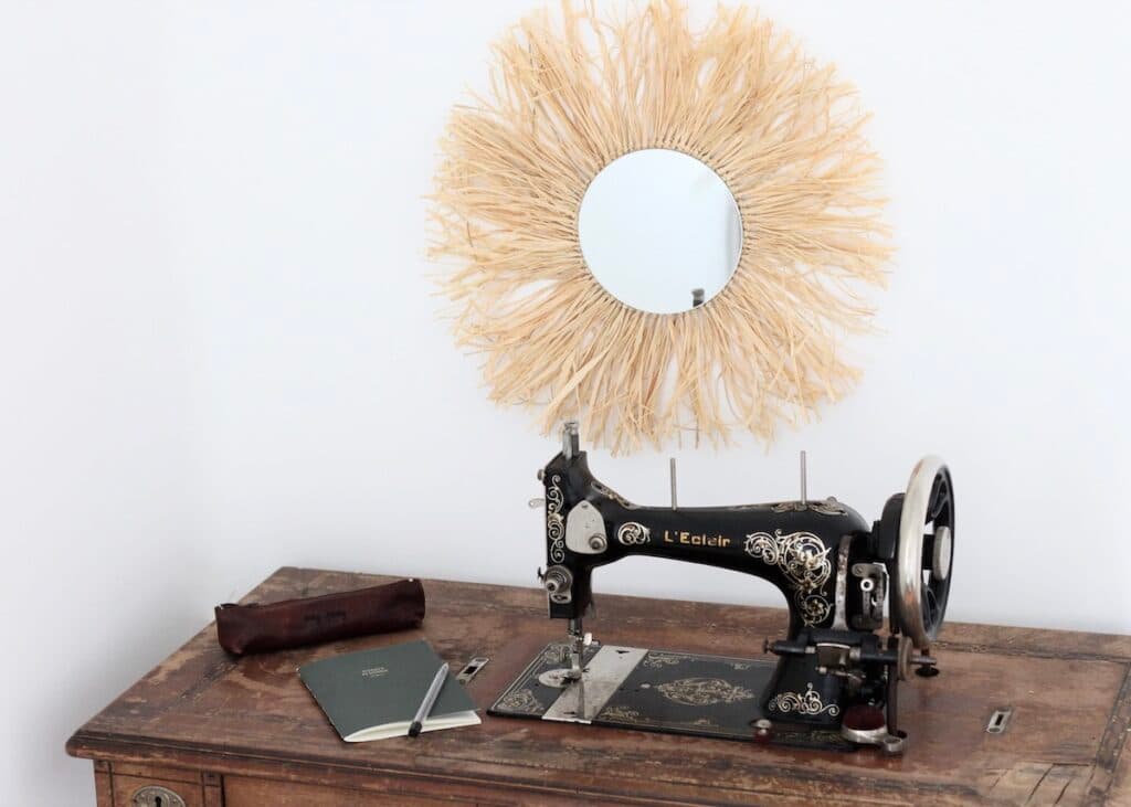 tuto miroir raphia diy - blog création déco - clem around the corner