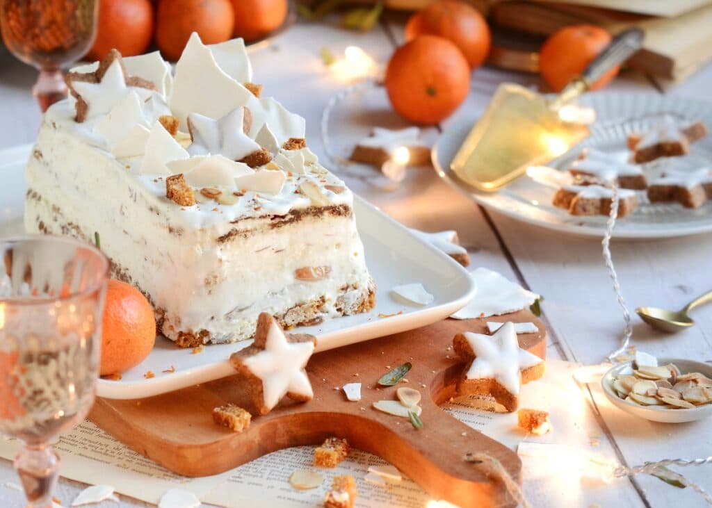 recette bûche de Noël clémentine pain d'épices réveillon