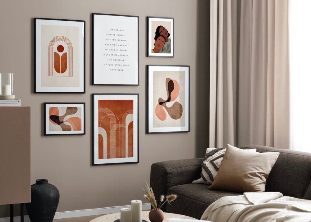 comment créer mur terracotta affiche poster