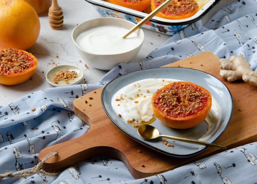 pamplemousse roti au four miel recette cuisine fait maison