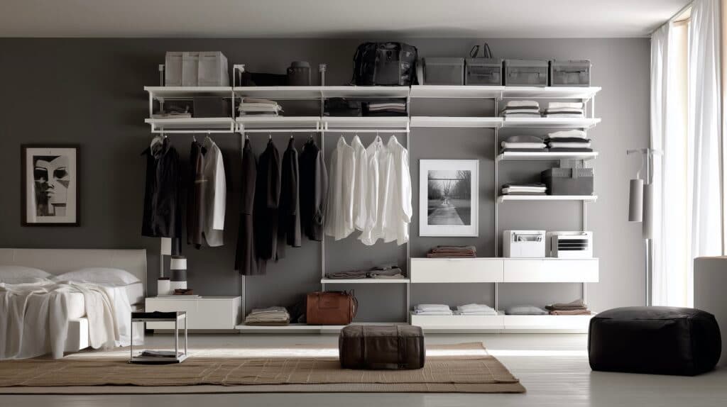 portant à vêtements modulable design - blog déco