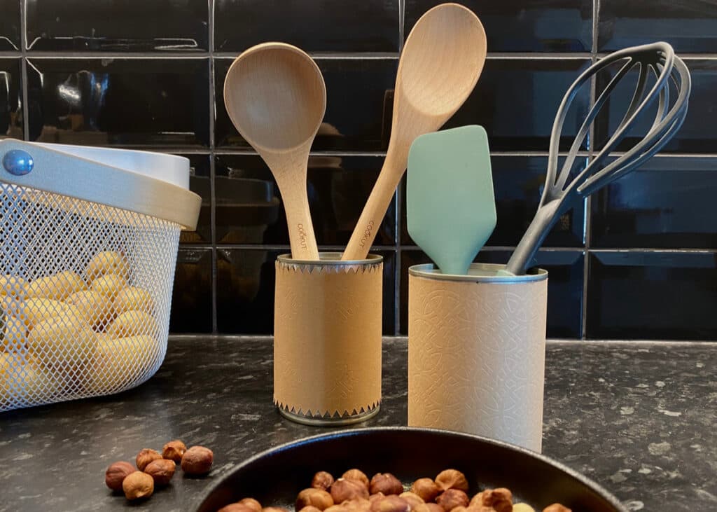 transformer boîtes de conserve pot ustensiles cuisine déco