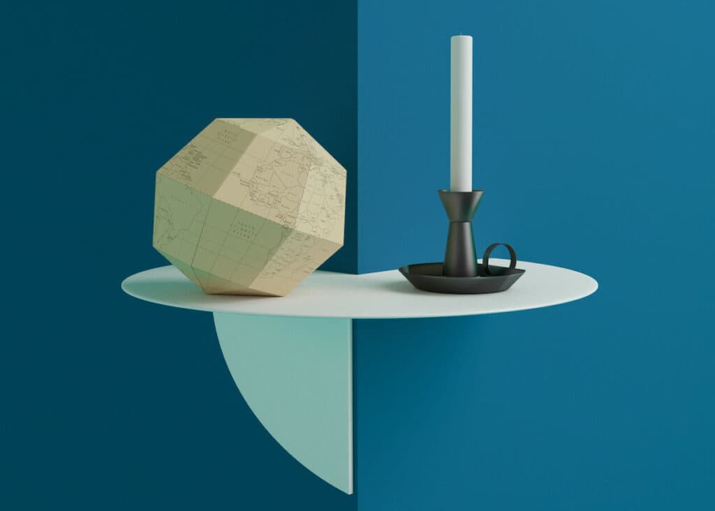 hay pivot étagère angle coin murale - blog déco