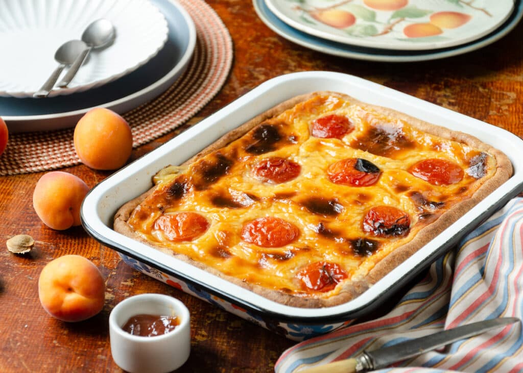 recette flan pâtissier abricots frais dessert été facile