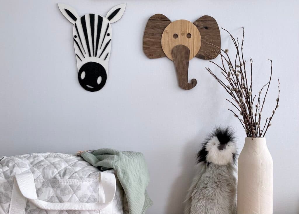 diy trophée mural animaux éléphant - blog création déco clem atc