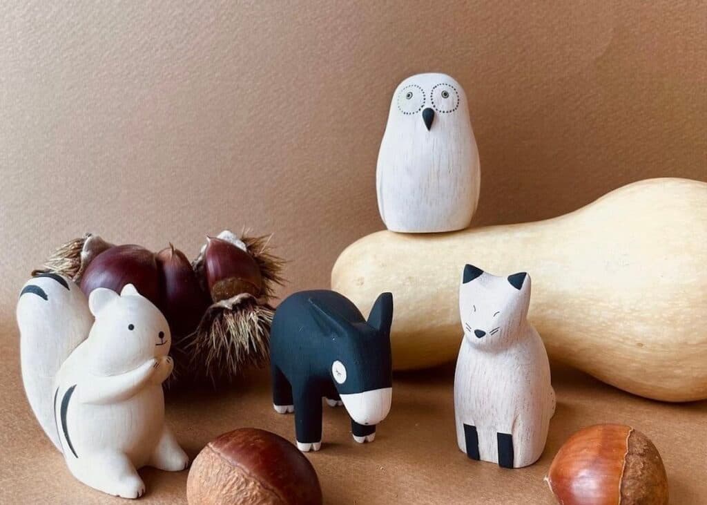 petits animaux bois japonais - blog déco - clematc