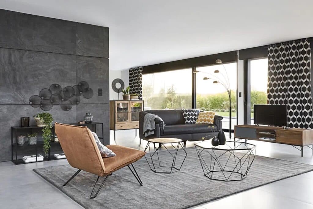 rideaux motifs graphiques noir et blanc Maisons du monde