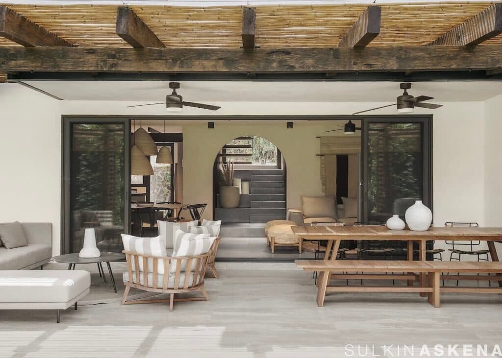 maison à Cuernavaca Mexique terrasse béton bois