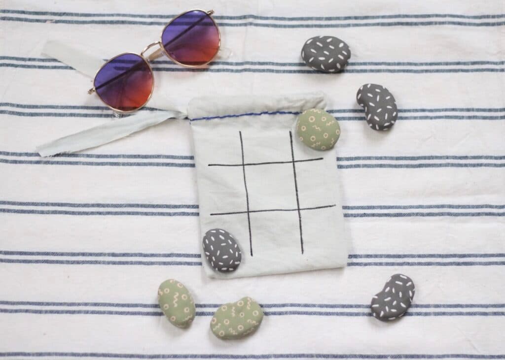 morpion de plage jeu de voyage diy - blog déco clem atc