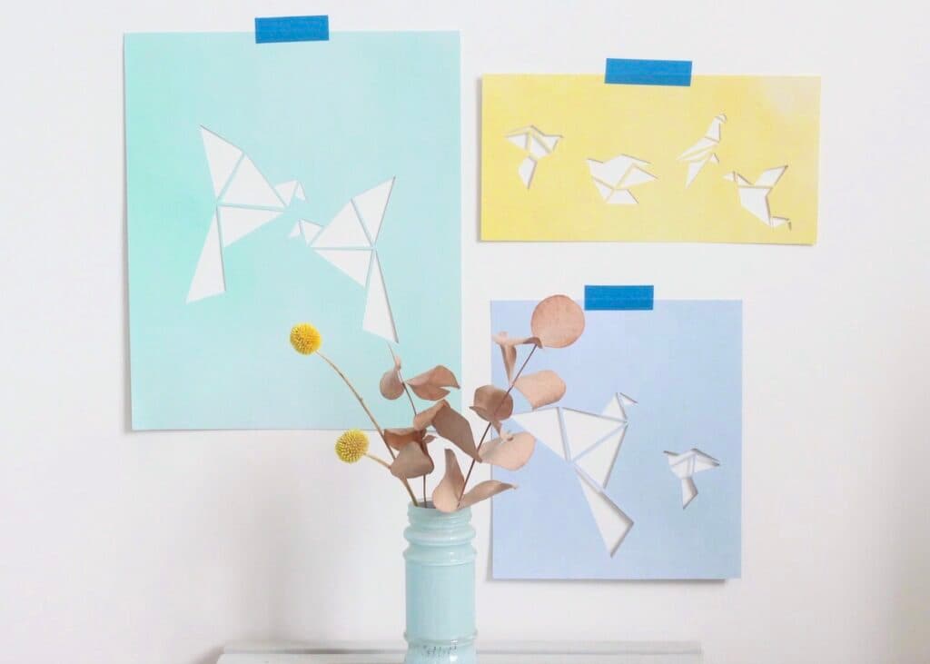 tuto affiches origami à faire soi-même - blog déco - clem atc