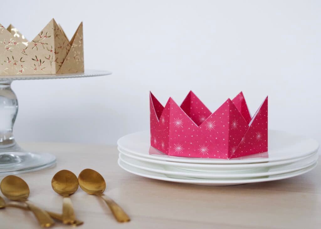 couronne papier origami galette des rois diy facile