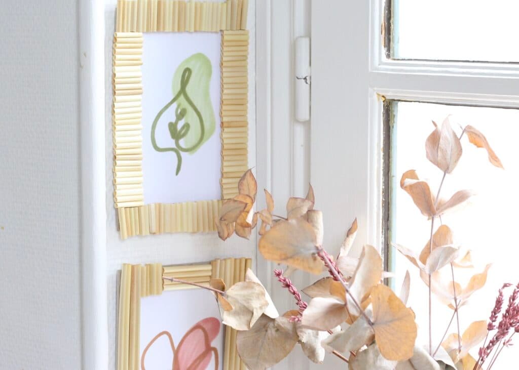 cadre photo bohème seigle naturel diy