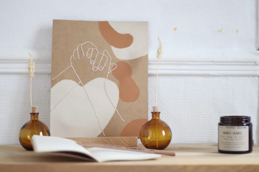 affiche brodée personnalisée à faire soi-même - blog diy déco