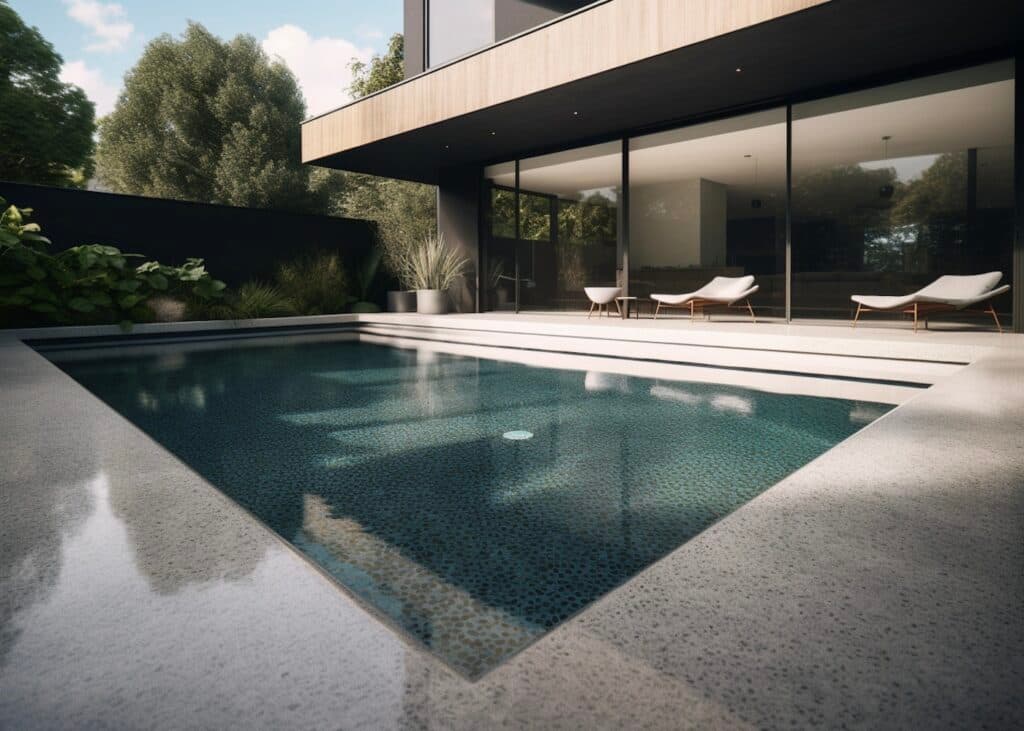étapes de construction piscine en béton moderne construction neuve