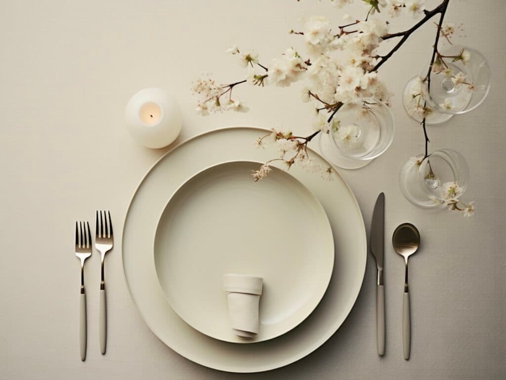 dresser table à la française ordre disposition couverts verres mariage