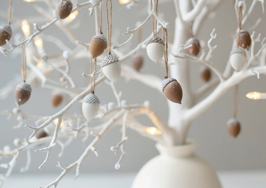 déco noel sapin marron et blanc - blog clemaroundthecorner