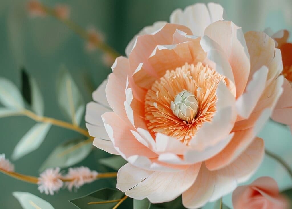 creative fabrica patron gratuit fleur papier pivoine