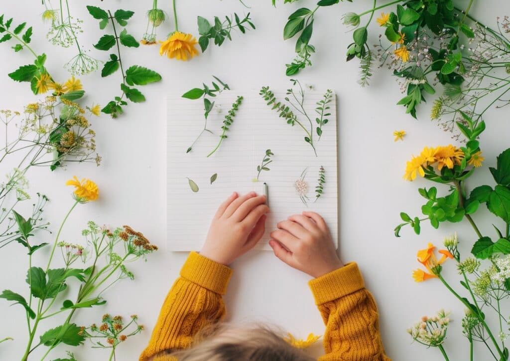 que faire vacances Pâques enfant herbier